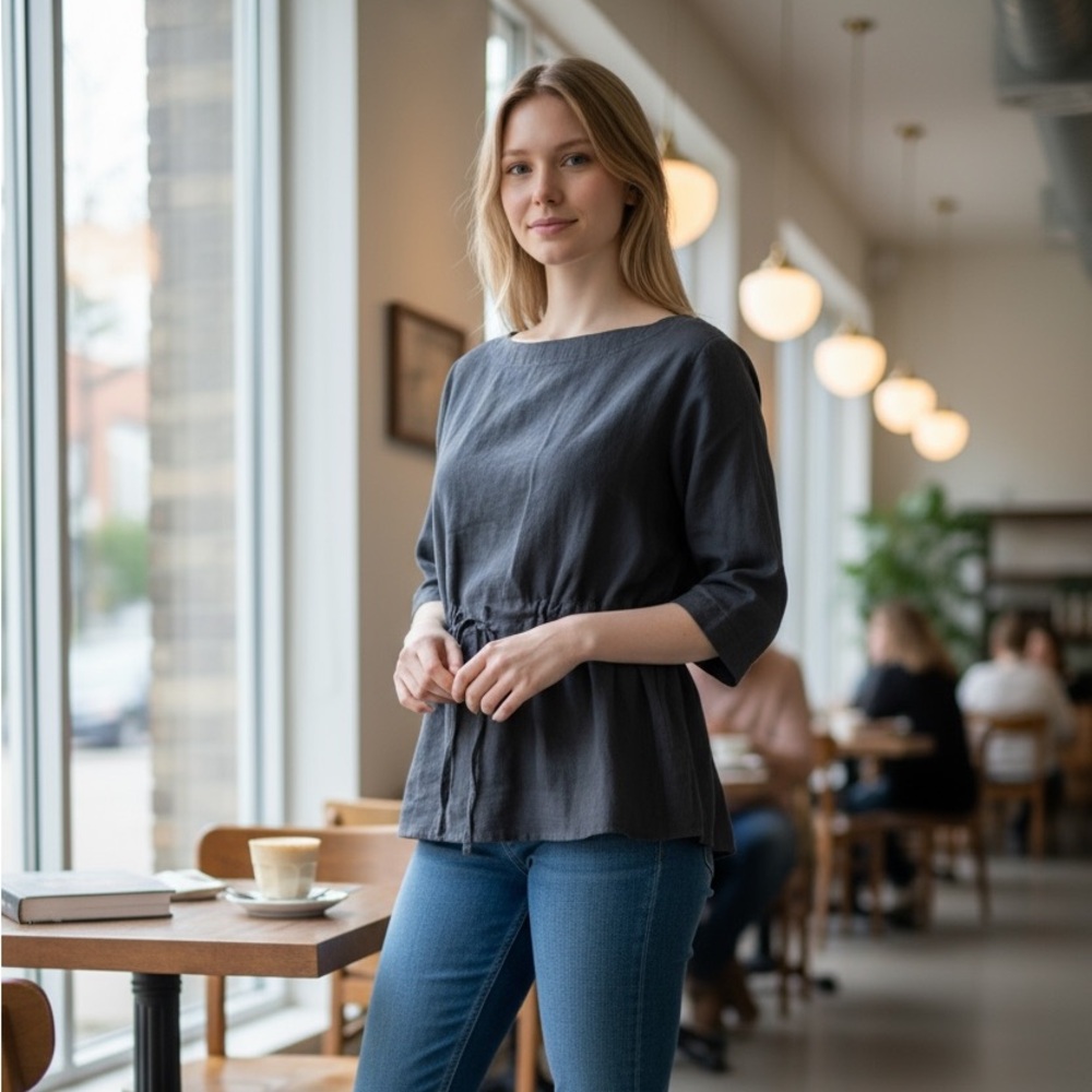 Eileen Fisher Black Long Sleeve Top